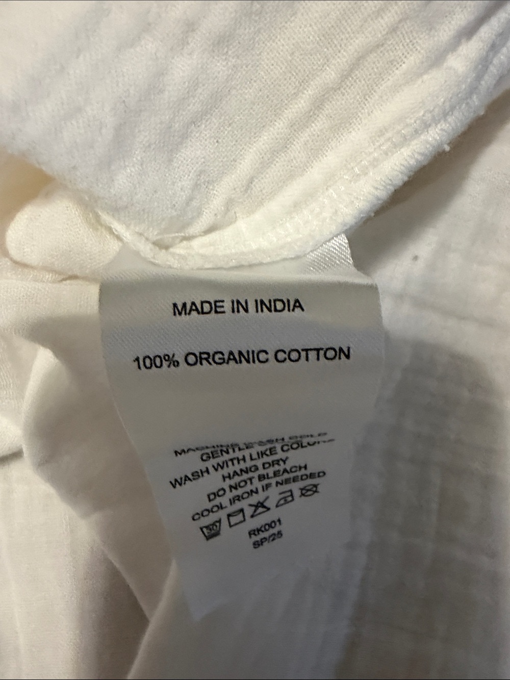 Quince White Short-Sleeve Button-Front Split-Neck Top - Picture 2 of 4